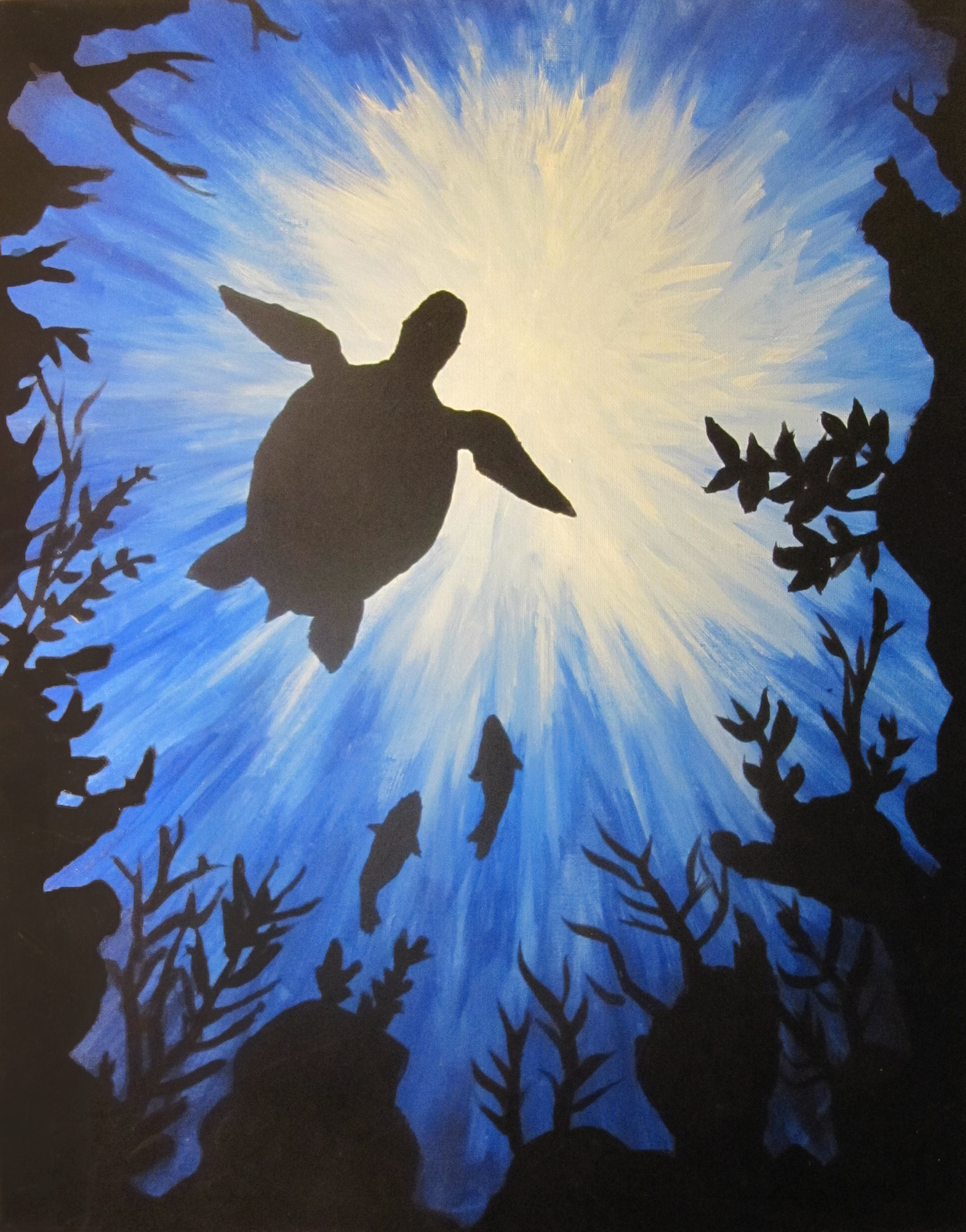 sea turtle paintnite painting
