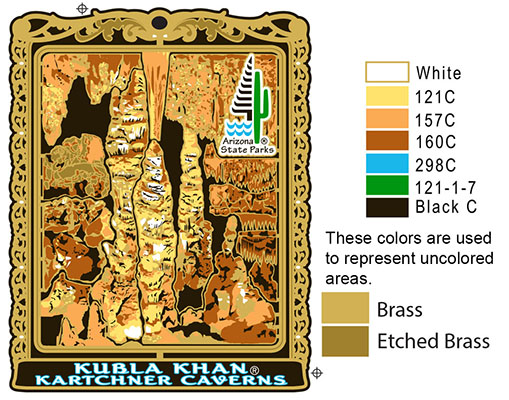 Kubla Khan Brass Ornament
