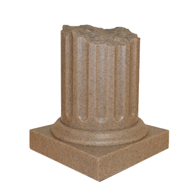 product photography brown stone pillar